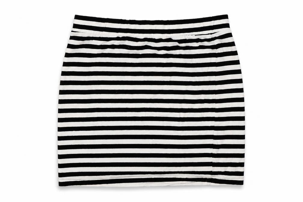 H&M Womens Black Striped  Mini Skirt Size S