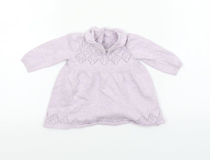 Additional front view of Tu girls’ pink a-line, size 0-3, months