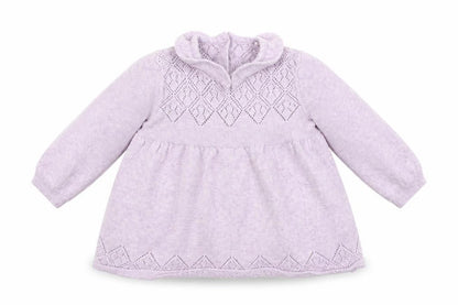 Front view of Tu girls’ pink a-line, size 0-3, months