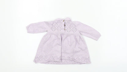Back view of Tu girls’ pink a-line, size 0-3, months