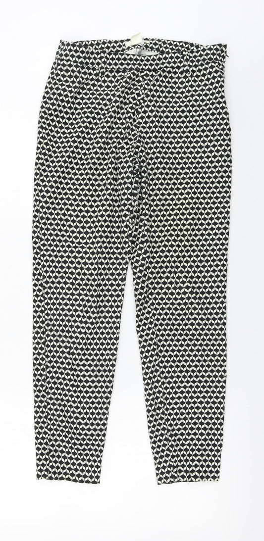 H&M  Womens White   Trousers  Size 4 L25 in