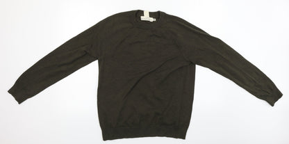 Additional front view of L.O.G.G men’s green jumper, size M