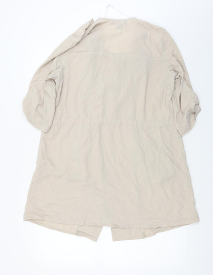 Back view of Atmosphere women’s beige basic blouse, size UK 14