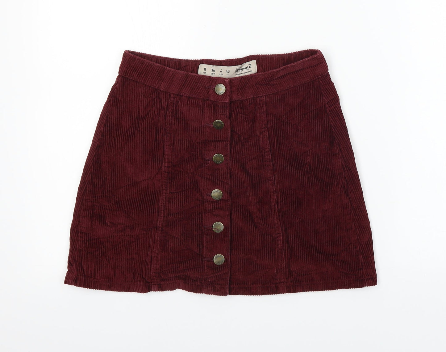 denim co Womens Purple   A-Line Skirt Size 8
