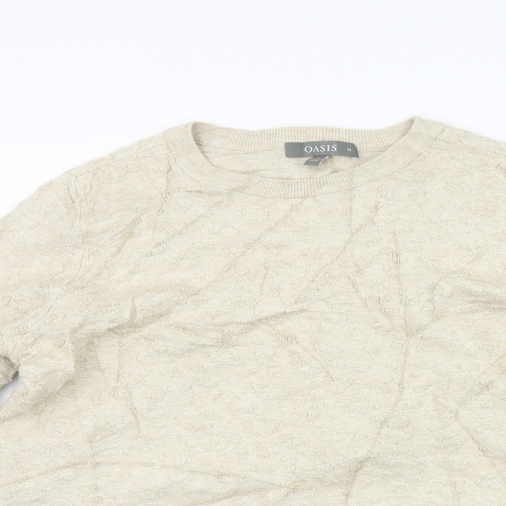 Oasis Womens Beige   Pullover Jumper Size M