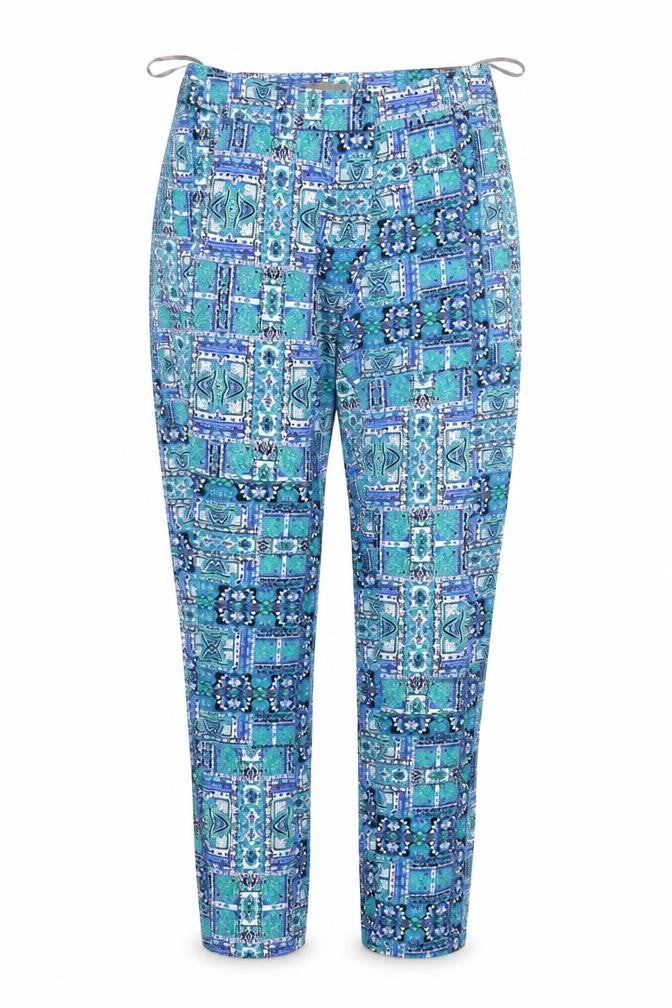 Sussan Womens Blue Geometric  Sweatpants Trousers Size 8 L28 in