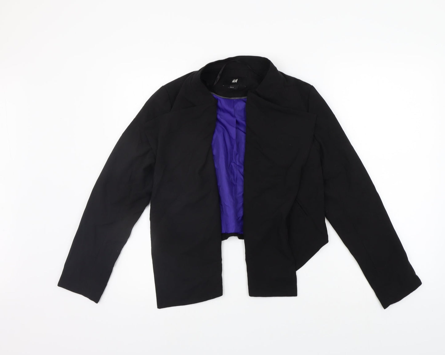 H&M Womens Black   Gilet Blazer Size 10