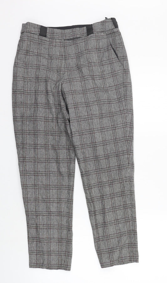 Baukjen Womens Grey Check  Trousers  Size 6 L26 in