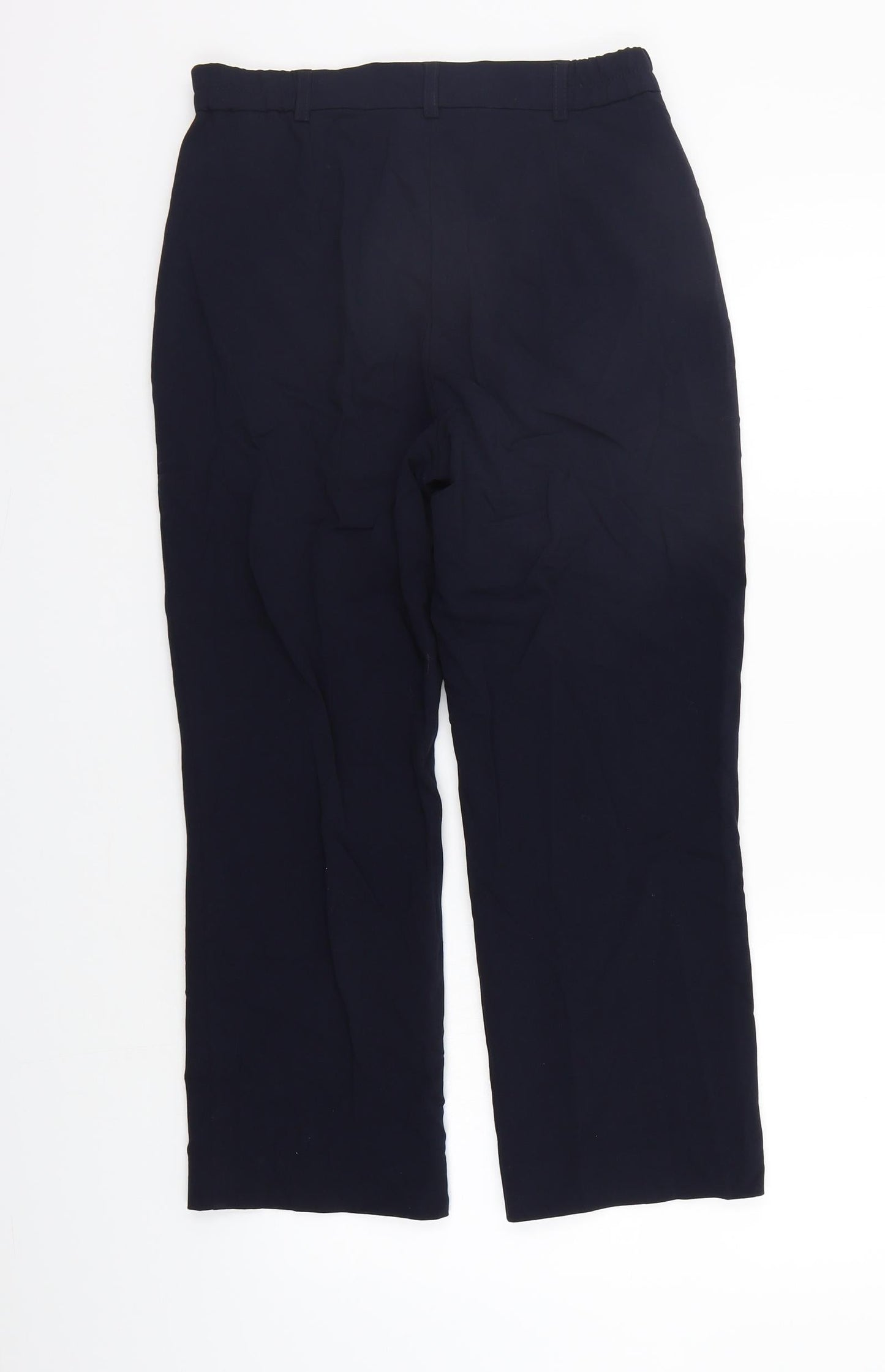 Marks and Spencer Womens Blue Houndstooth  Trousers  Size 8 L23 in
