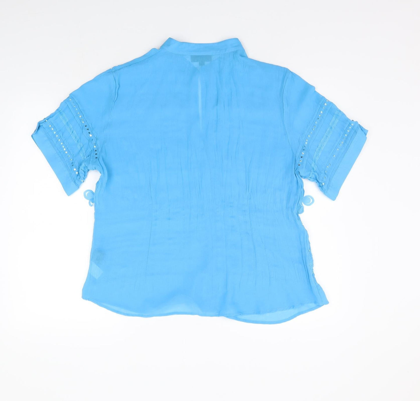 antonino philosophy Womens Blue   Basic Button-Up Size 18  - SEQUIN