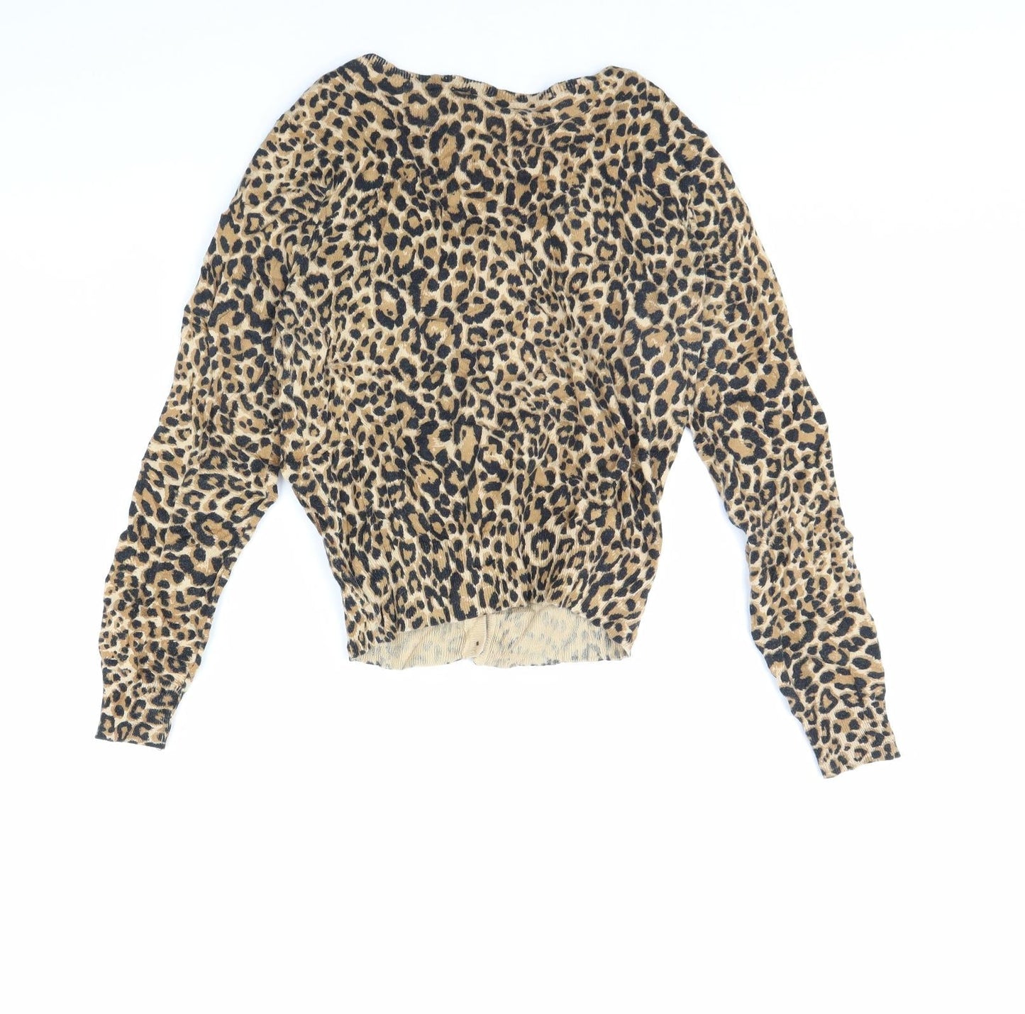 Preworn Womens Brown Animal Print  Cape Jumper Size 10