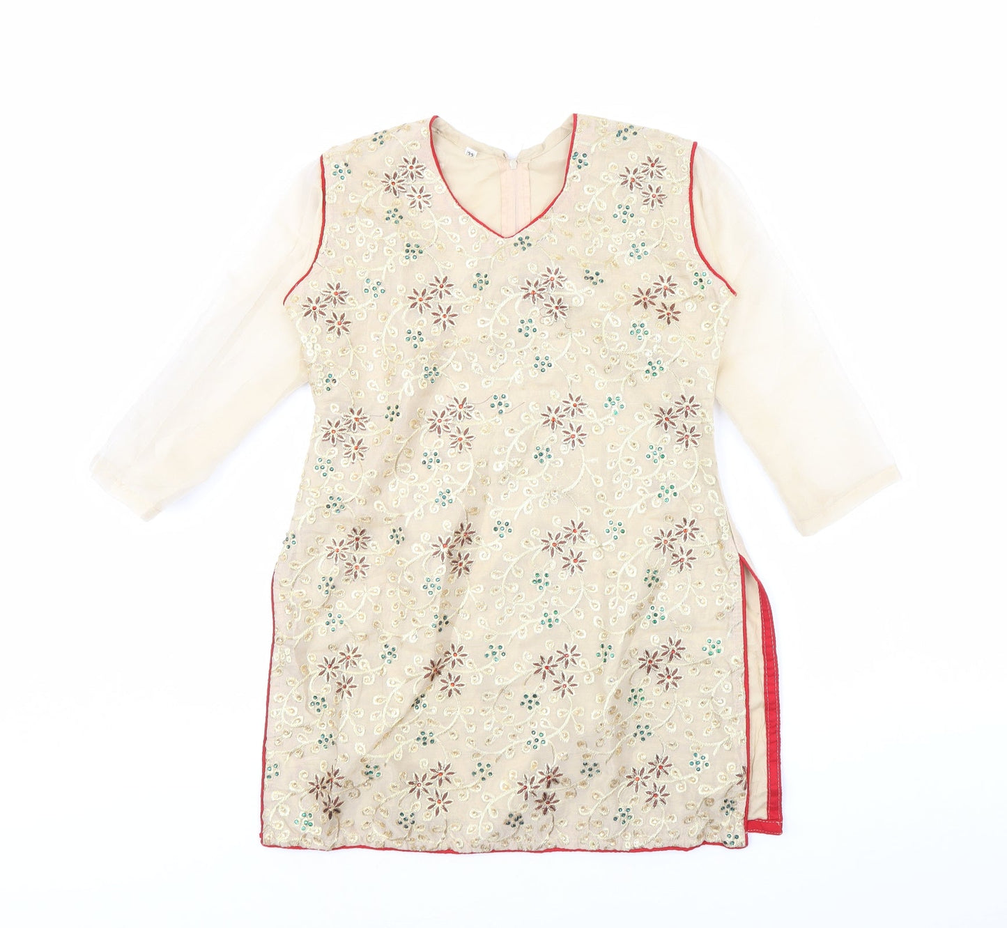 Preworn Womens Beige   Basic Blouse Size S