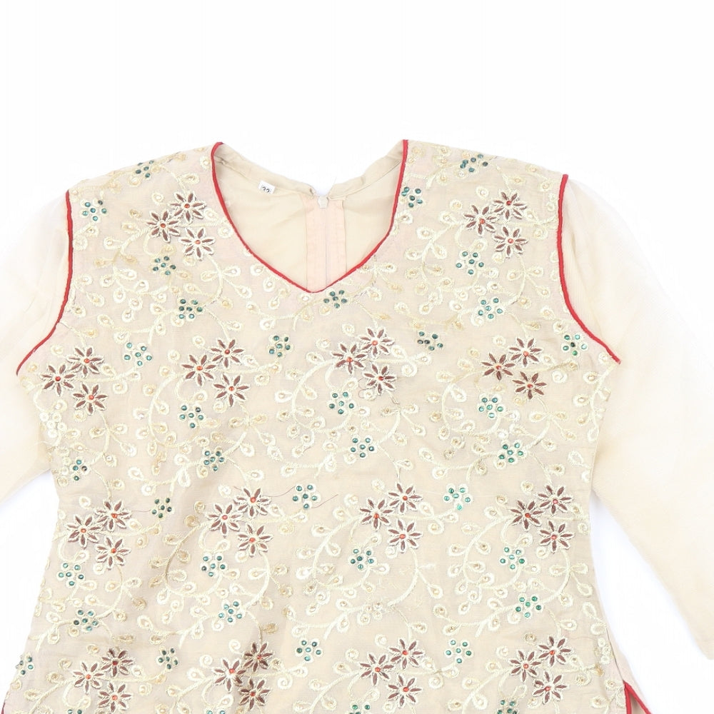 Preworn Womens Beige   Basic Blouse Size S