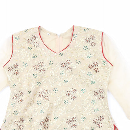 Preworn Womens Beige   Basic Blouse Size S