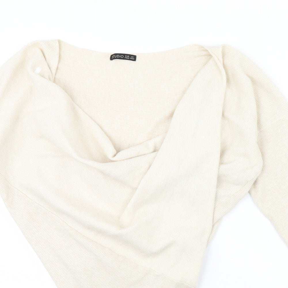 Studio Womens Ivory   Pullover Jumper One Size