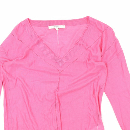 Next Womens Pink   Pullover Jumper Size 8