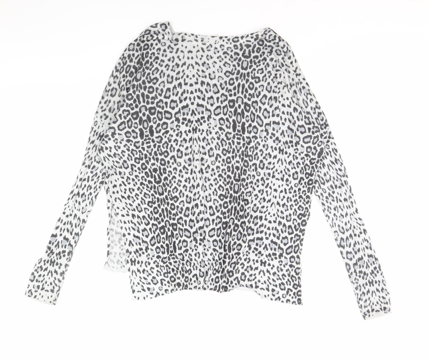H&M Womens Grey Animal Print  Pullover Jumper Size S