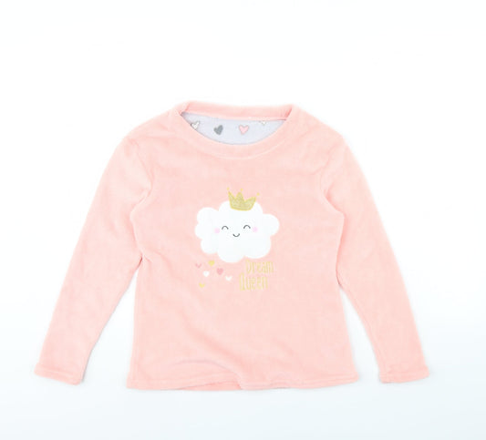 Just Like You Girls Pink Solid  Cami Pyjama Top Size 12 Years  - Cloud