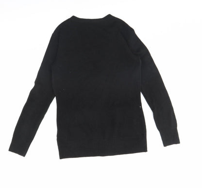 Back view of Atmosphere women’s black cape jumper, size UK 12