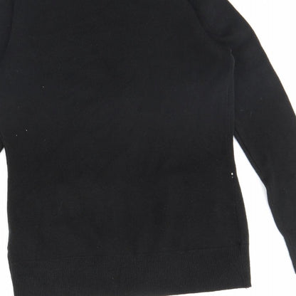 Brand and care label for Atmosphere women’s black cape jumper, size UK 12