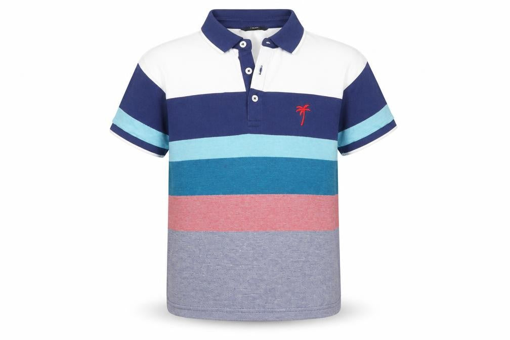 George Boys Multicoloured Striped  Basic Polo Size 11-12 Years