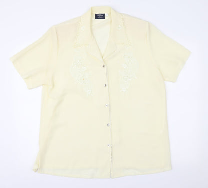 Preloved Adam Womens Yellow   Basic Blouse Size 18 - Front