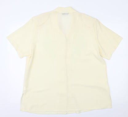 Preloved Adam Womens Yellow   Basic Blouse Size 18 - Back