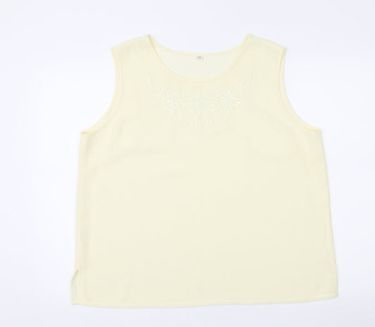 Adam Womens Yellow   Basic Blouse Size 18