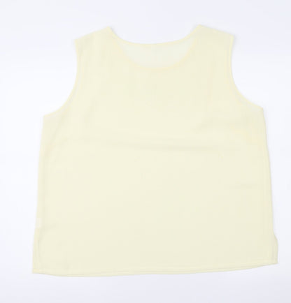 Preloved Adam Womens Yellow   Basic Blouse Size 18 - Back