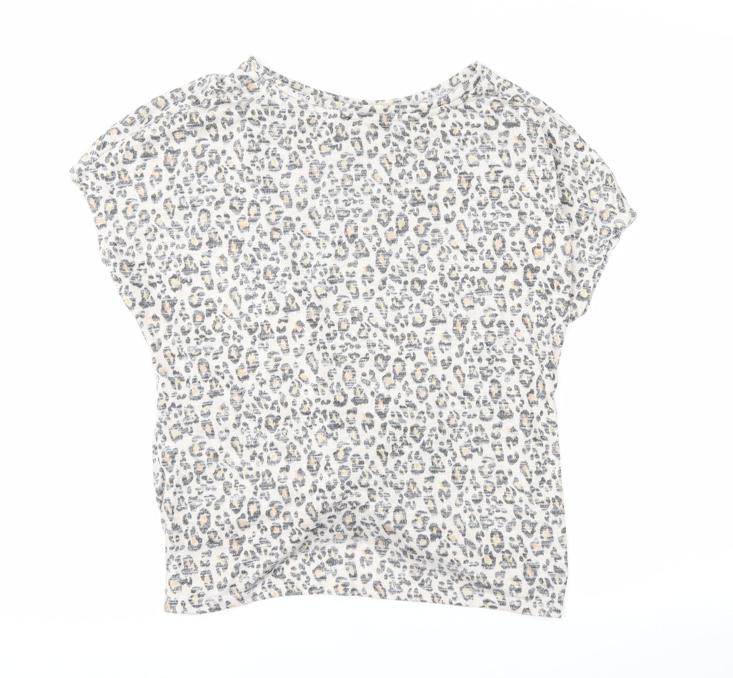New Look Womens Beige Animal Print  Basic Blouse Size M