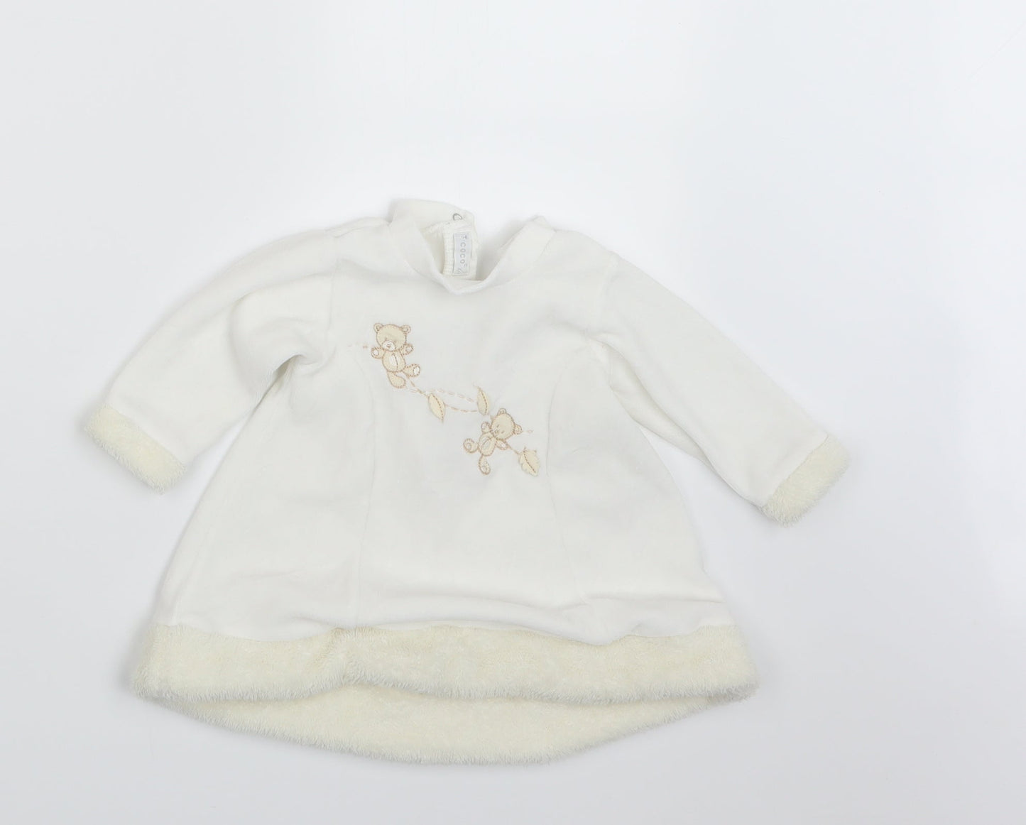 COCO Girls White   A-Line  Size 3-6 Months