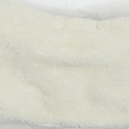 Brand and care label for COCO girls’ white jacket, size 3-6, months