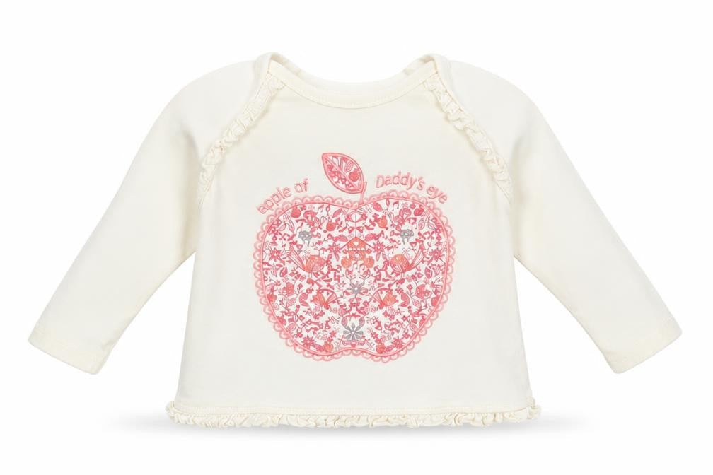 Mini Club Girls Ivory   Basic T-Shirt Size 6-9 Months