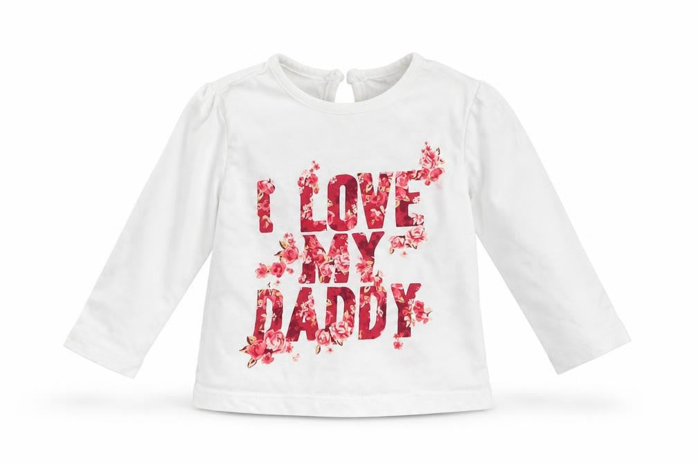 F&F Girls White   Basic T-Shirt Size 6-9 Months