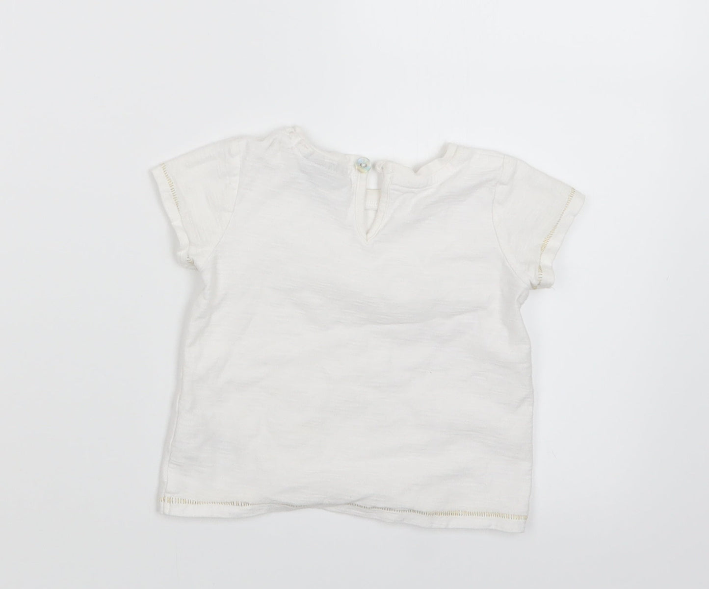 NEXT Girls White   Basic T-Shirt Size 6-9 Months