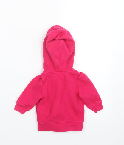 Back view of Gap girls’ pink jacket, size 3-6, months