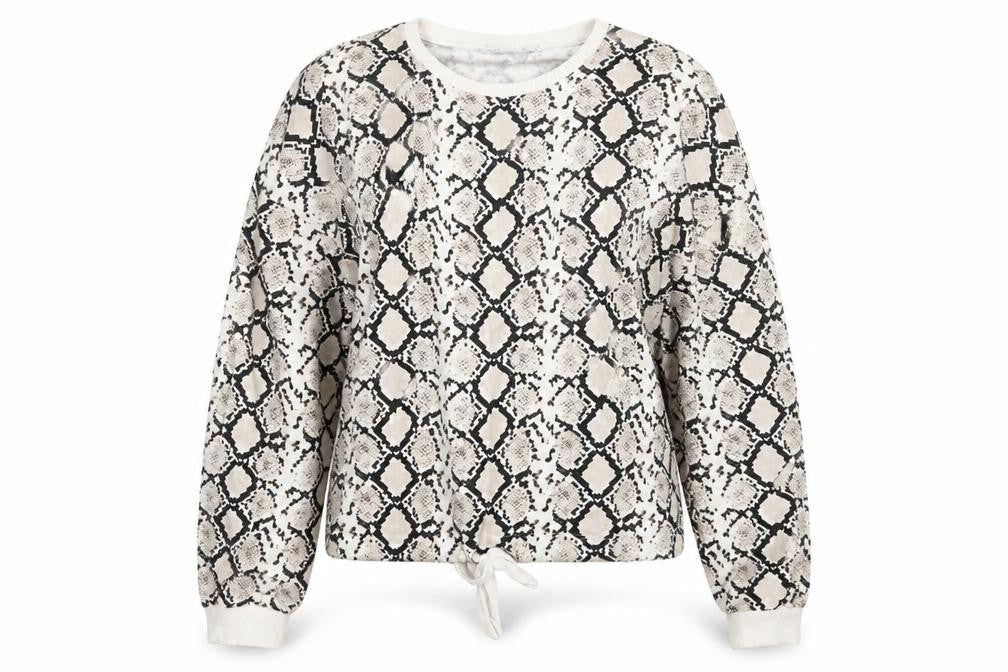 Lefties Womens Beige Animal Print  Pullover Jumper Size M