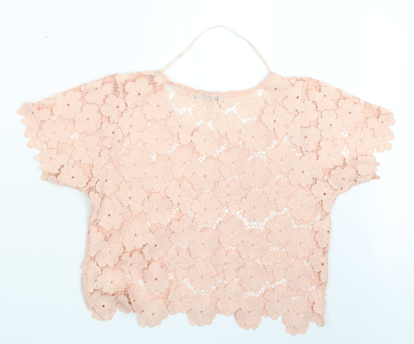 Atmosphere Womens Pink  Lace Basic Blouse Size 14