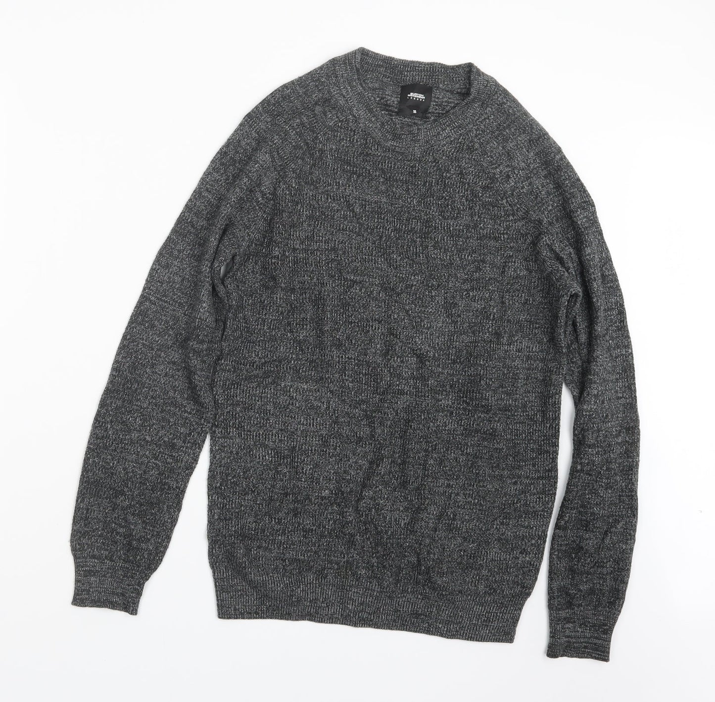Burton Mens Grey  Knit Pullover Jumper Size XS