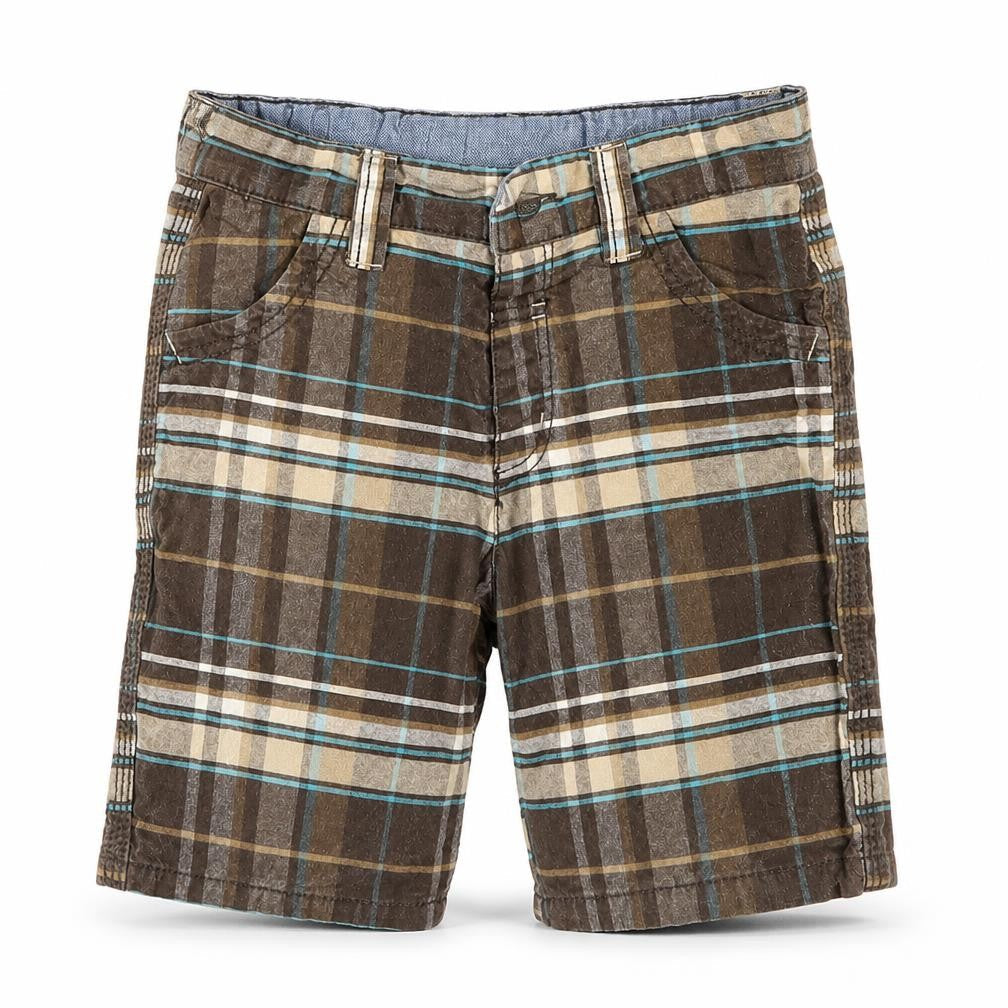 TU Boys Brown Check  Capri Trousers Size 18-24 Months