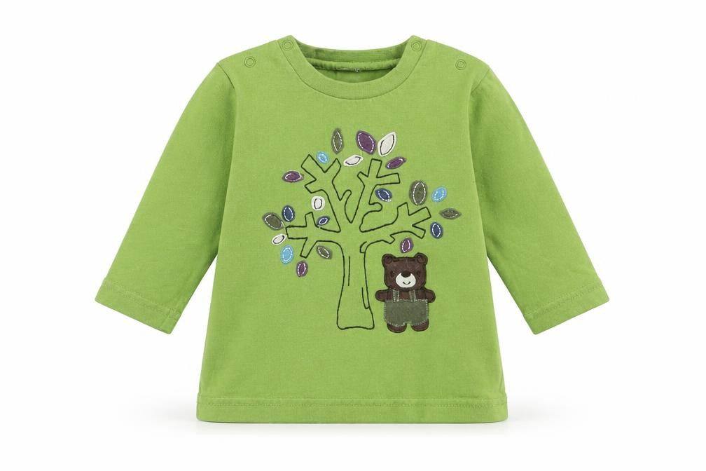 TU Girls Green   Basic T-Shirt Size 3-6 Months  - Tree Bear