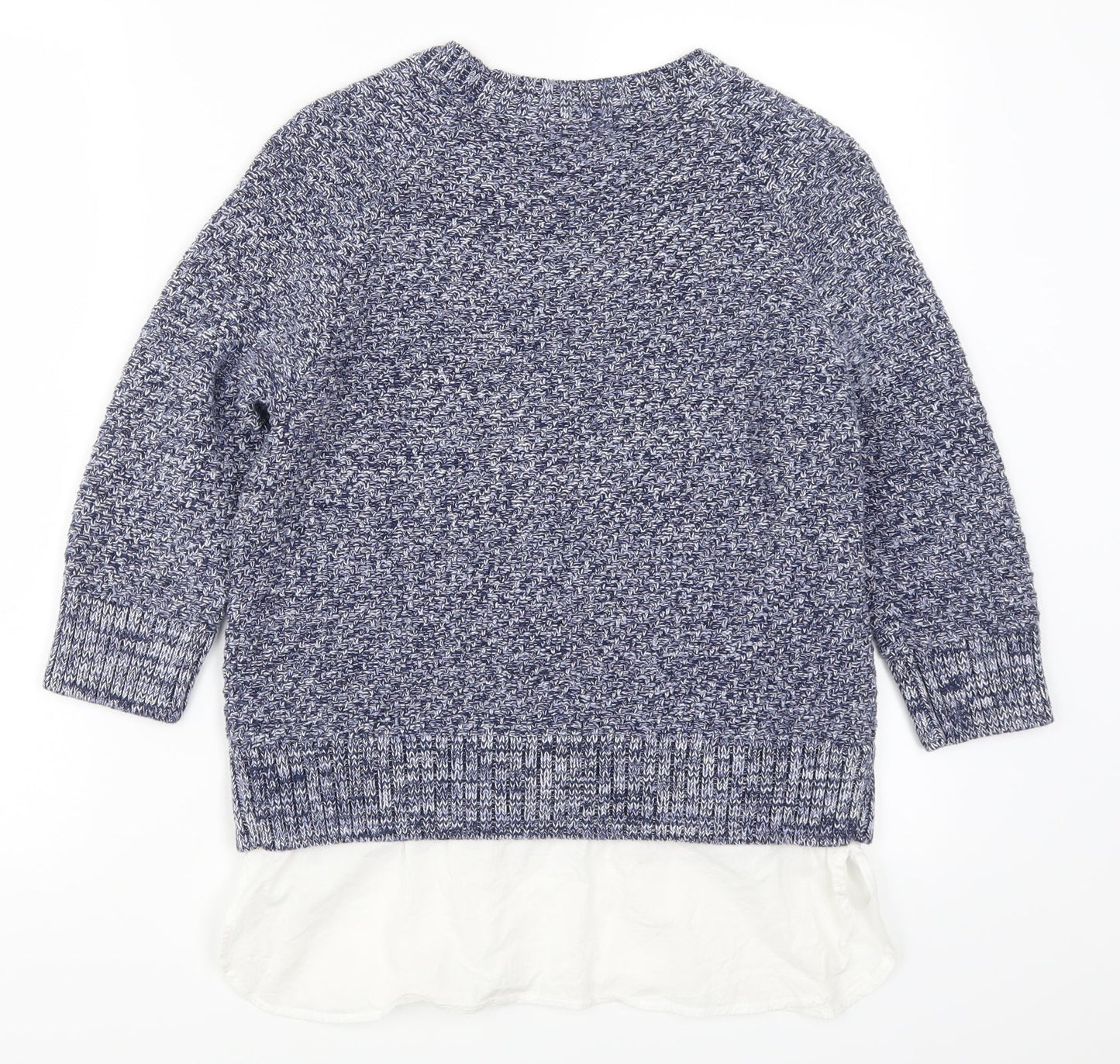 H&M Womens Blue  Knit Pullover Jumper Size 10