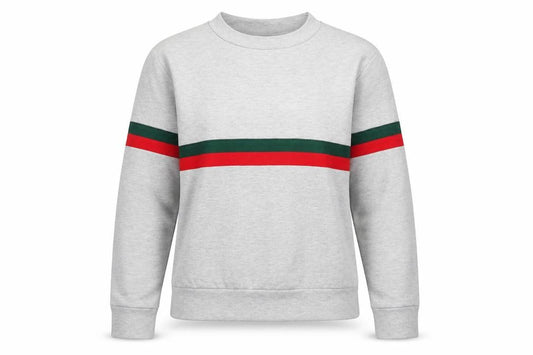 Misspap Womens Grey Striped Jersey Pullover Sweatshirt Size S