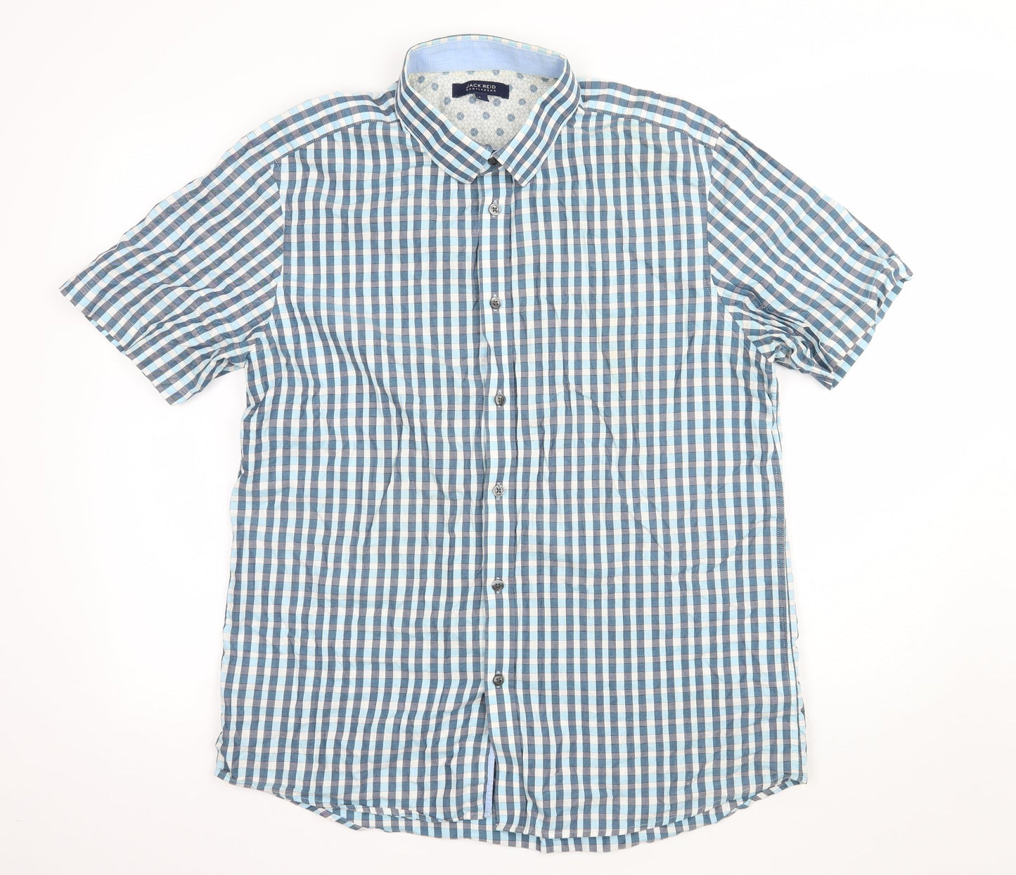 Jack Reid Mens Blue    Button-Up Size L
