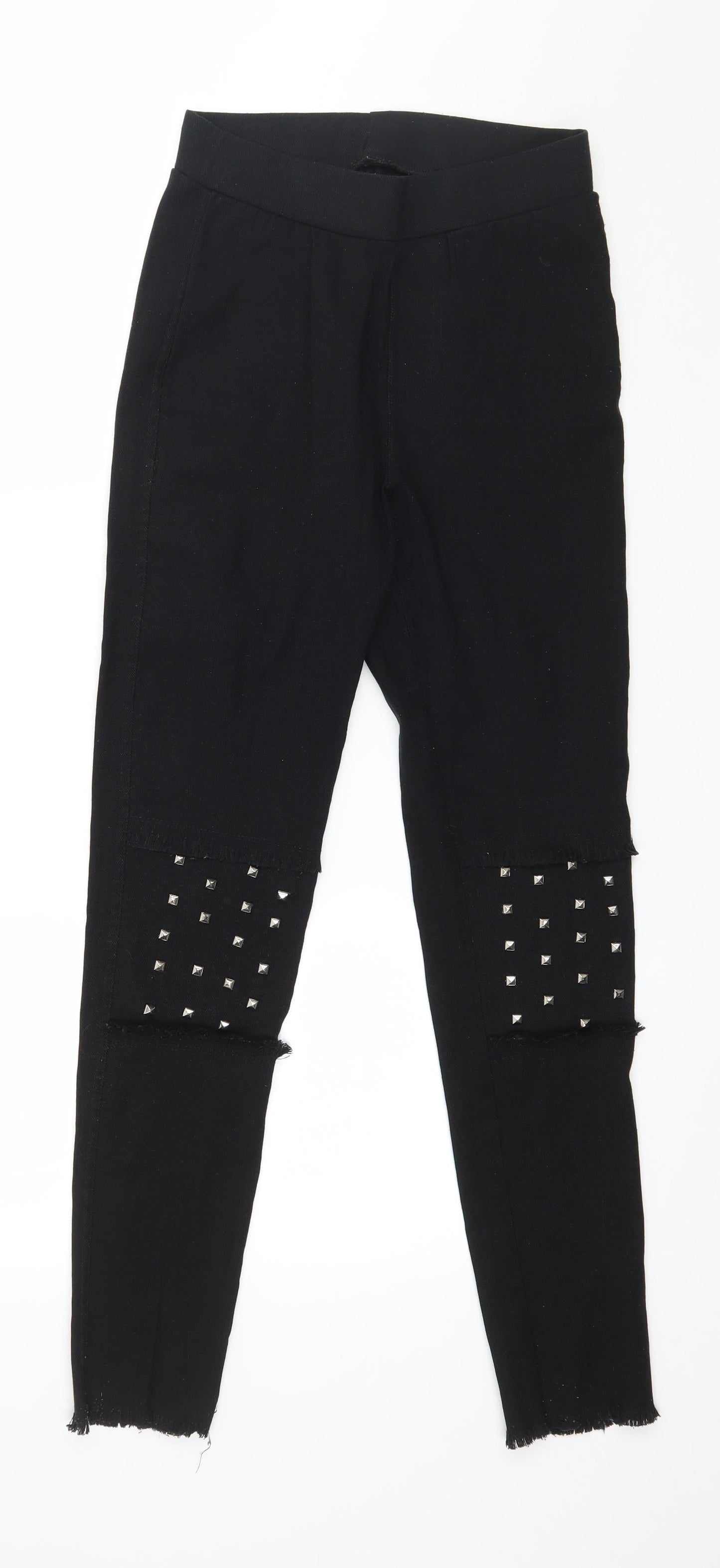 Preworn Womens Black  Denim Skinny Jeans Size S L26 in