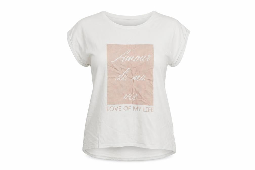 Papaya Womens White   Basic T-Shirt Size 12  - Love of my LIfe