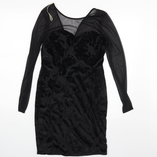 INTERNACIONALE  Womens Black Paisley  Fit & Flare  Size 12