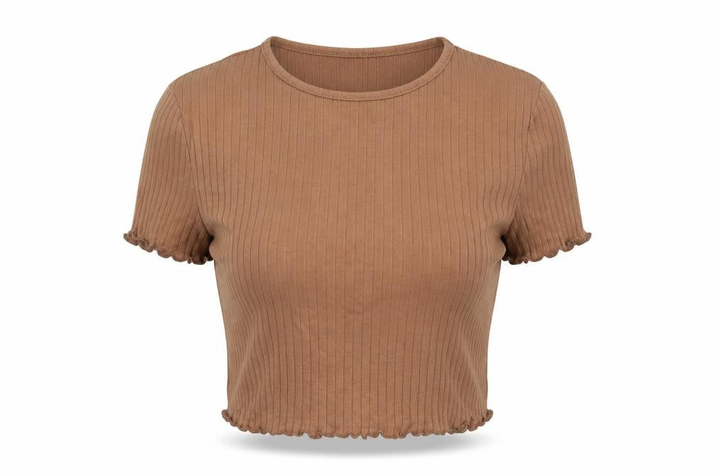 SHEIN  Womens Brown   Basic Blouse Size XS