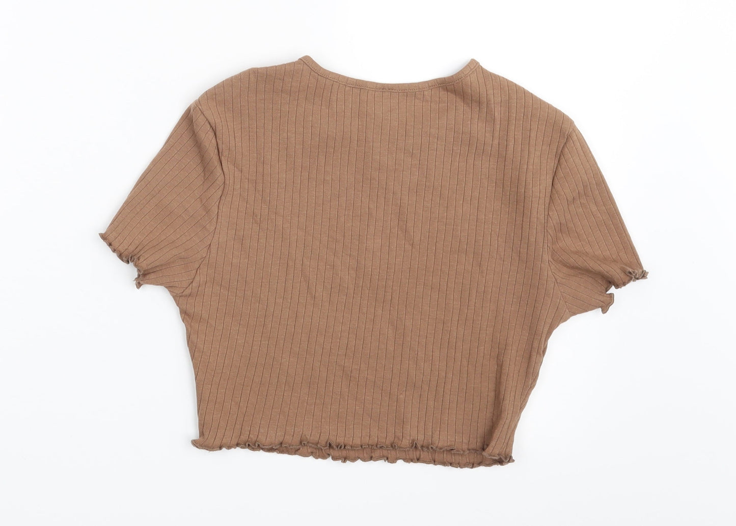 SHEIN  Womens Brown   Basic Blouse Size XS