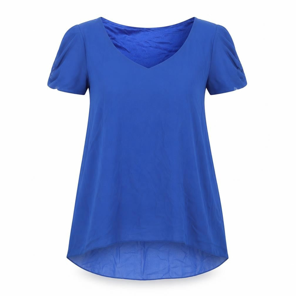 Ailaiduo Womens Blue   Basic Blouse Size L
